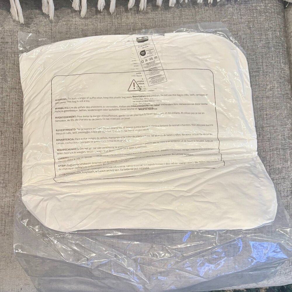 Throw Pillow Insert 18"x18" new in package